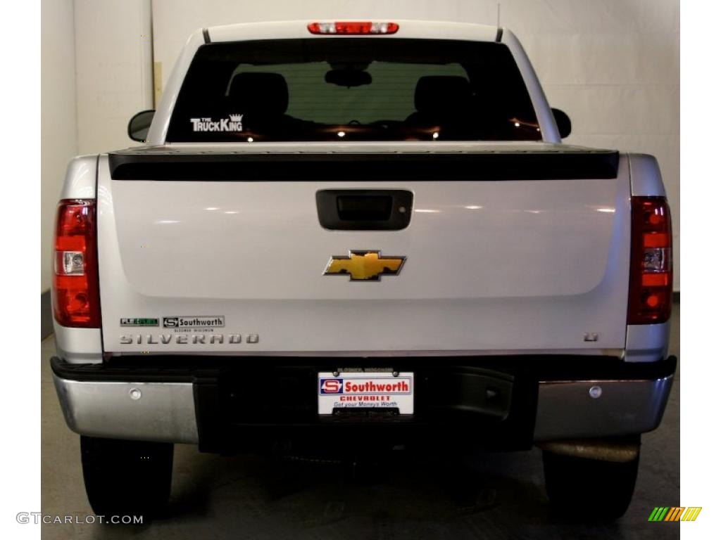 2011 Silverado 1500 LT Extended Cab 4x4 - Sheer Silver Metallic / Ebony photo #5