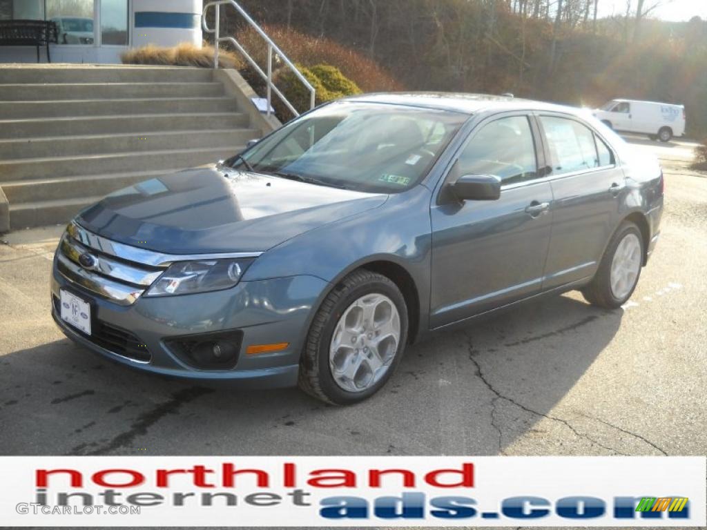 2011 Fusion SE - Steel Blue Metallic / Charcoal Black photo #2