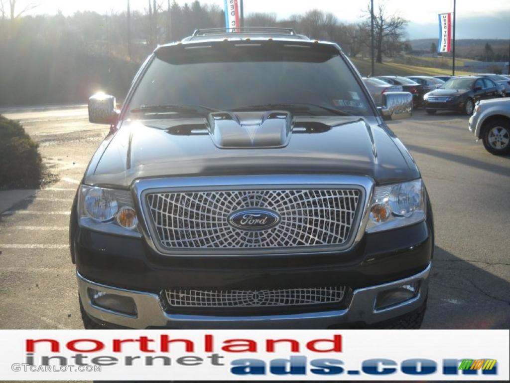 2004 F150 Lariat SuperCab 4x4 - Black / Black photo #3