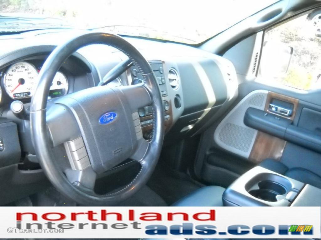 2004 F150 Lariat SuperCab 4x4 - Black / Black photo #10
