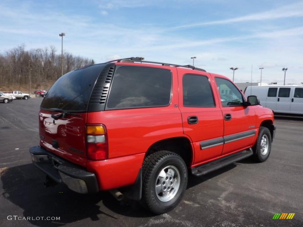 Victory Red 2002 Chevrolet Tahoe LS 4x4 Exterior Photo #46685345