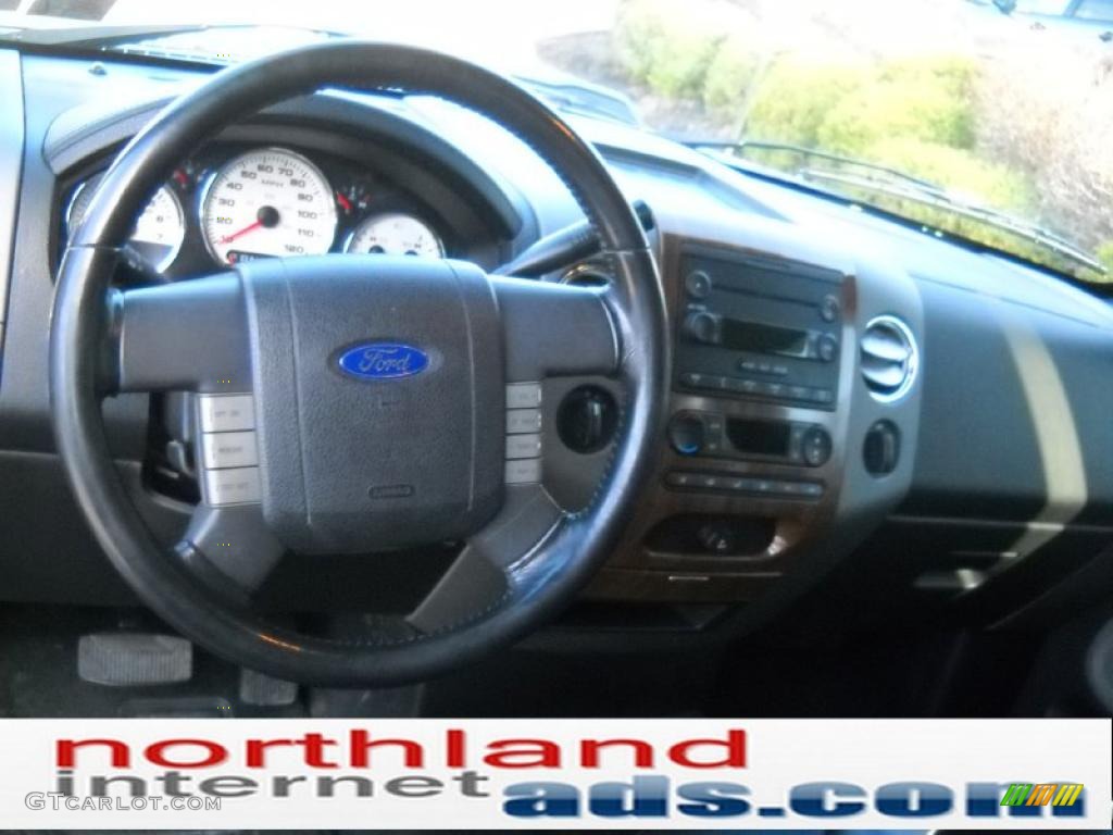 2004 F150 Lariat SuperCab 4x4 - Black / Black photo #15