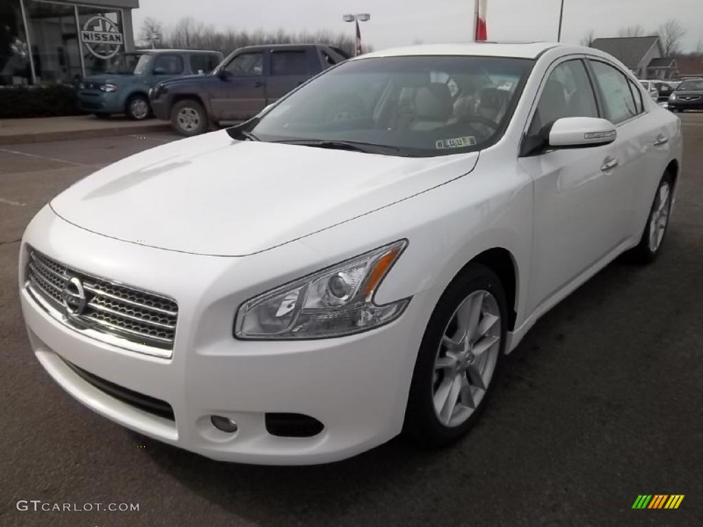 Winter Frost White 2011 Nissan Maxima 3.5 SV Exterior Photo #46685381