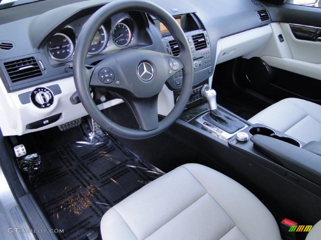 Grey/Black Interior 2010 Mercedes-Benz C 350 Sport Photo #46685684