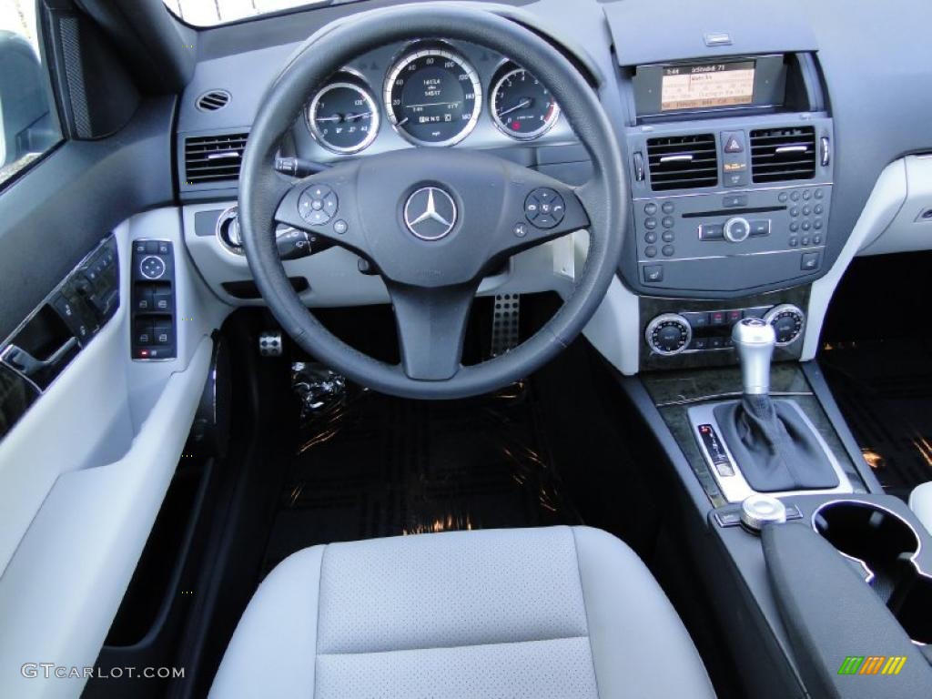 Grey/Black Interior 2010 Mercedes-Benz C 350 Sport Photo #46685708