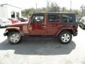 2007 Red Rock Crystal Pearl Jeep Wrangler Unlimited Sahara  photo #2