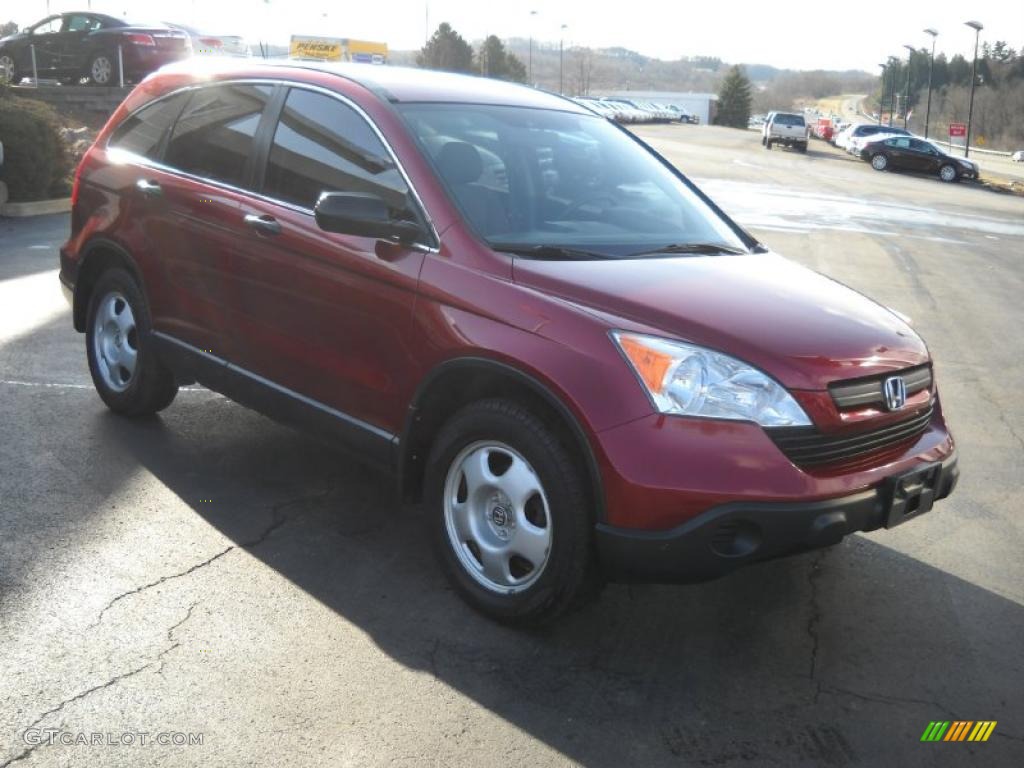 2007 CR-V LX 4WD - Tango Red Pearl / Black photo #2