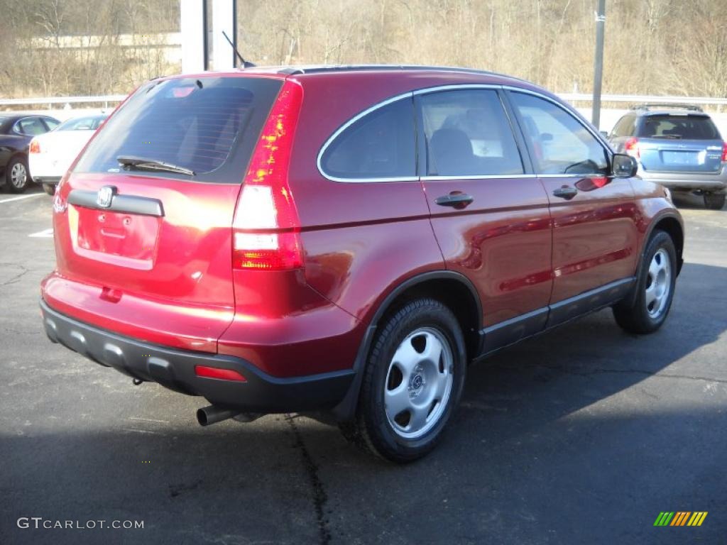 2007 CR-V LX 4WD - Tango Red Pearl / Black photo #4