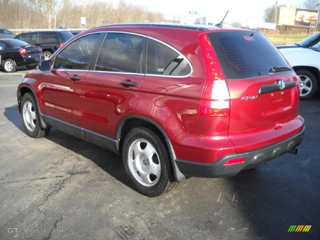 2007 CR-V LX 4WD - Tango Red Pearl / Black photo #5