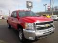 2008 Victory Red Chevrolet Silverado 2500HD LT Extended Cab 4x4  photo #3