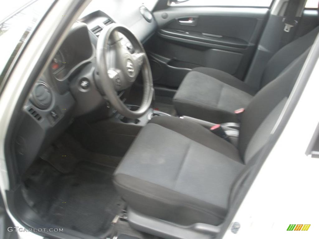 Black Interior 2008 Suzuki SX4 Sport Sedan Photo #46687613