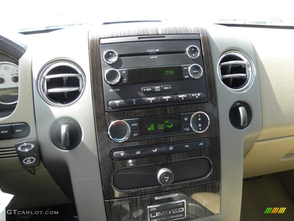 2008 Ford F150 Limited SuperCrew 4x4 Tan Dashboard Photo #46687649