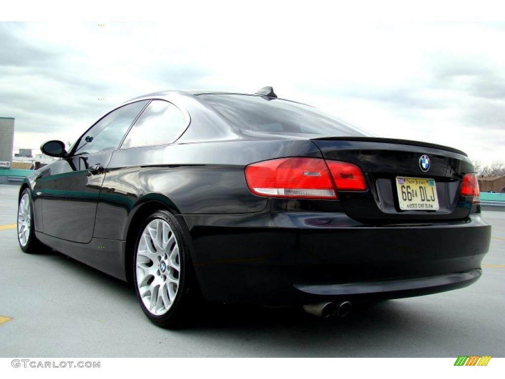2007 3 Series 328i Coupe - Black Sapphire Metallic / Saddle Brown/Black photo #5