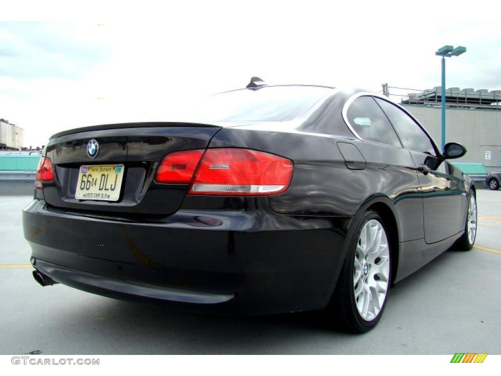 2007 3 Series 328i Coupe - Black Sapphire Metallic / Saddle Brown/Black photo #6