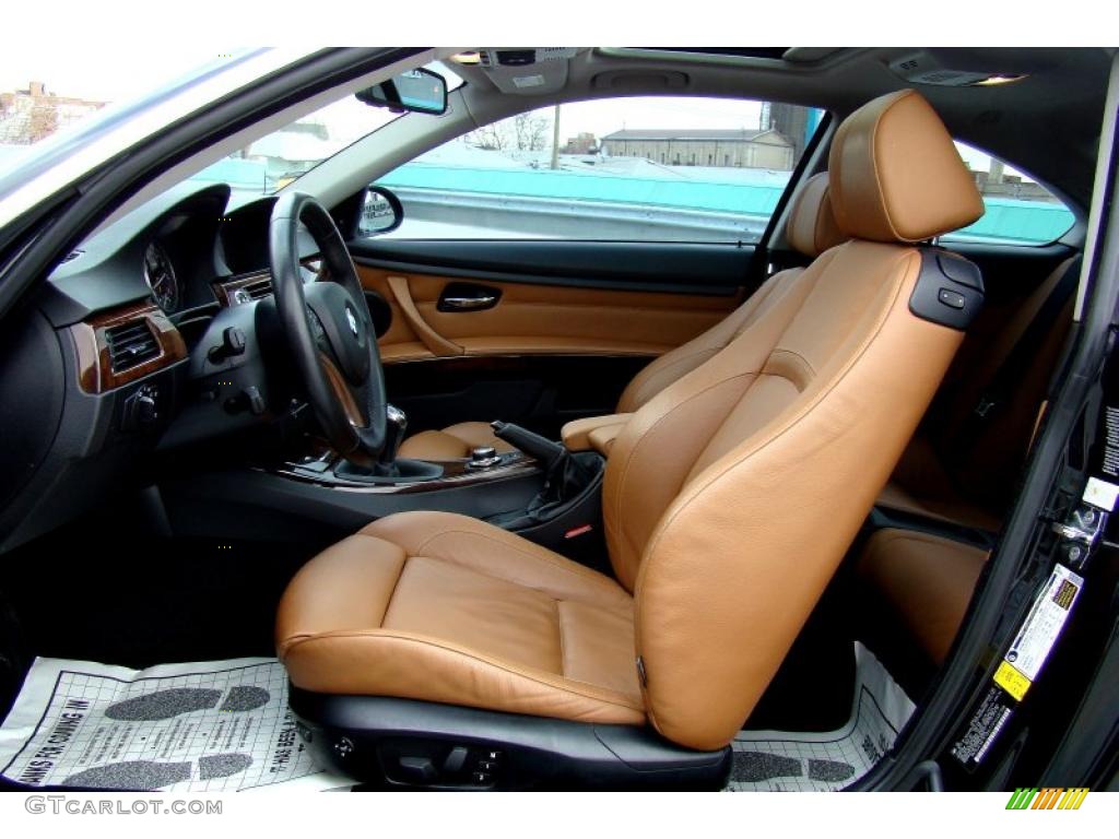 2007 3 Series 328i Coupe - Black Sapphire Metallic / Saddle Brown/Black photo #7