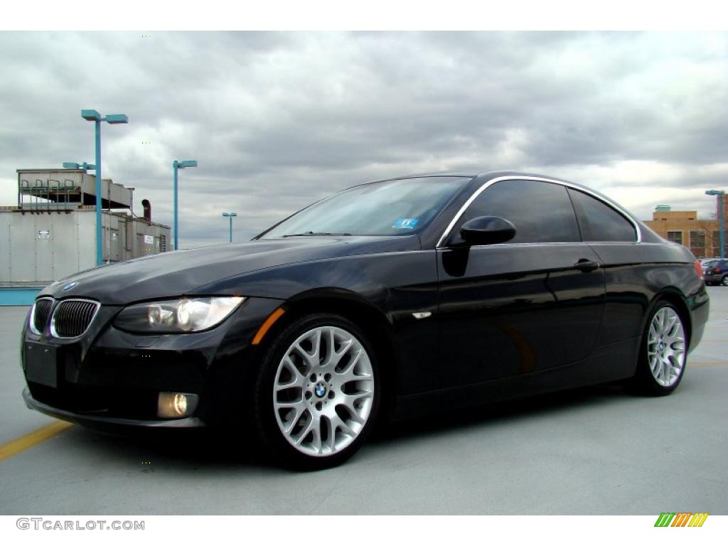 2007 3 Series 328i Coupe - Black Sapphire Metallic / Saddle Brown/Black photo #10