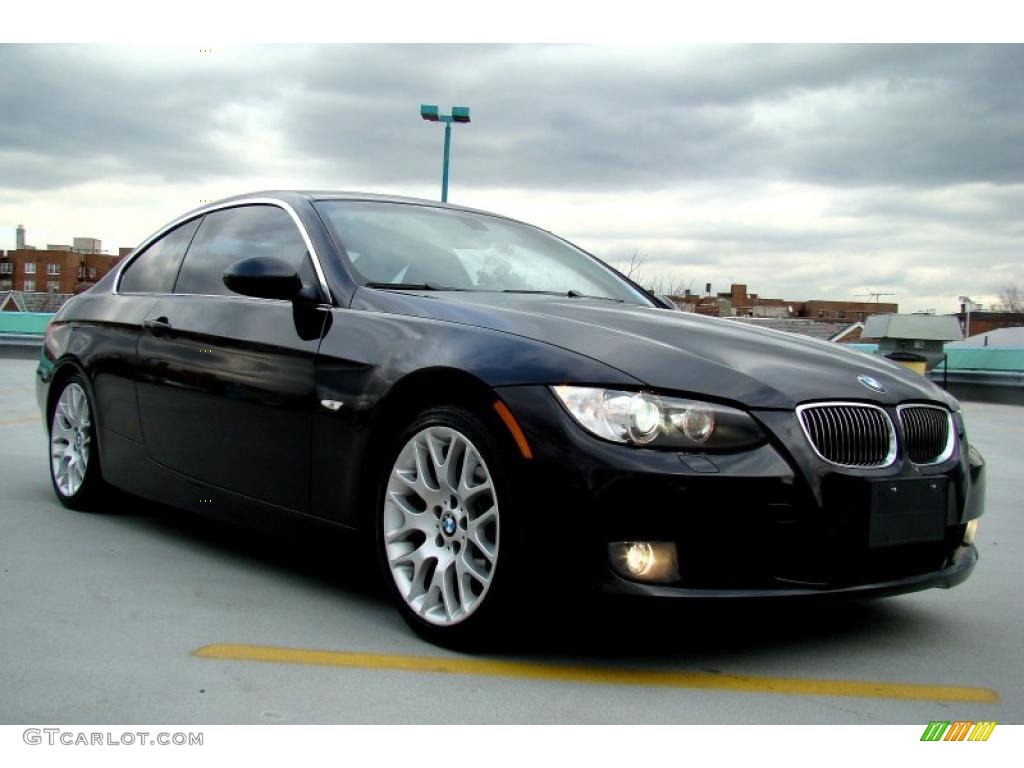 2007 3 Series 328i Coupe - Black Sapphire Metallic / Saddle Brown/Black photo #14