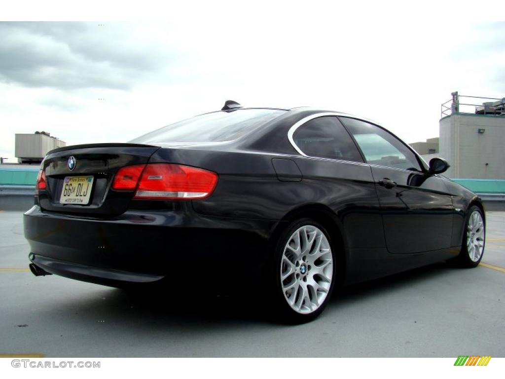 2007 3 Series 328i Coupe - Black Sapphire Metallic / Saddle Brown/Black photo #25