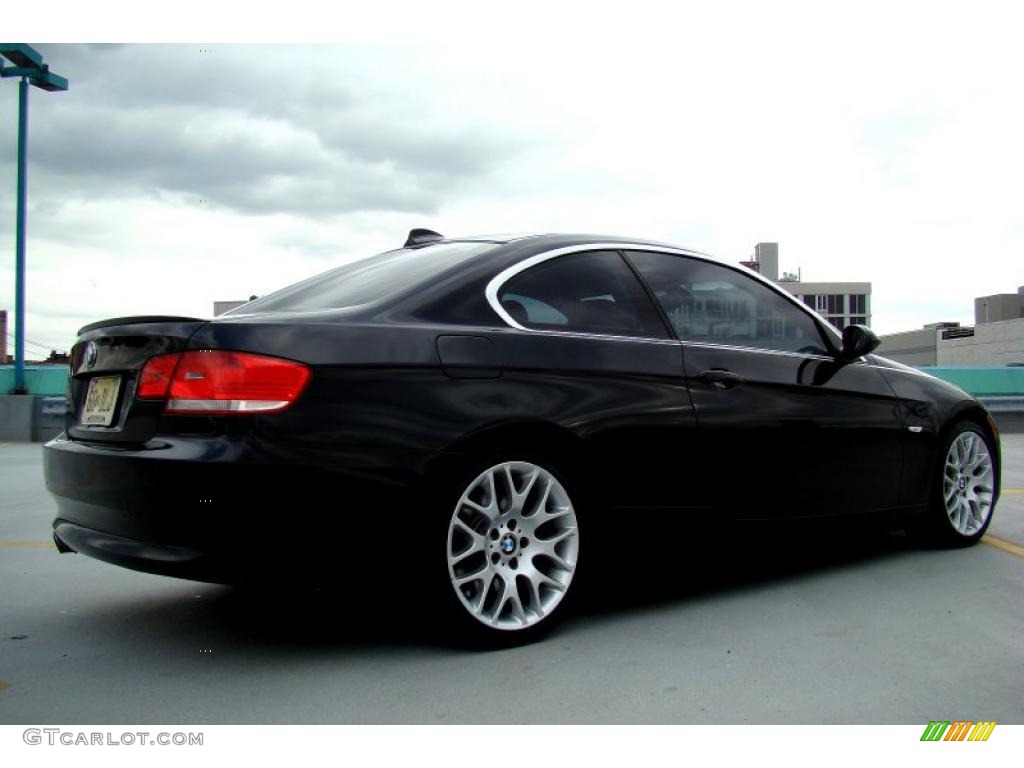 2007 3 Series 328i Coupe - Black Sapphire Metallic / Saddle Brown/Black photo #26