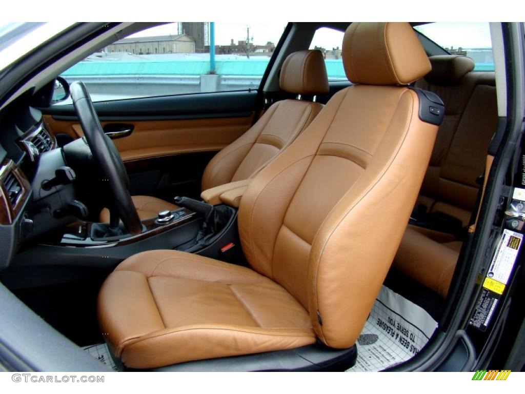 2007 3 Series 328i Coupe - Black Sapphire Metallic / Saddle Brown/Black photo #33