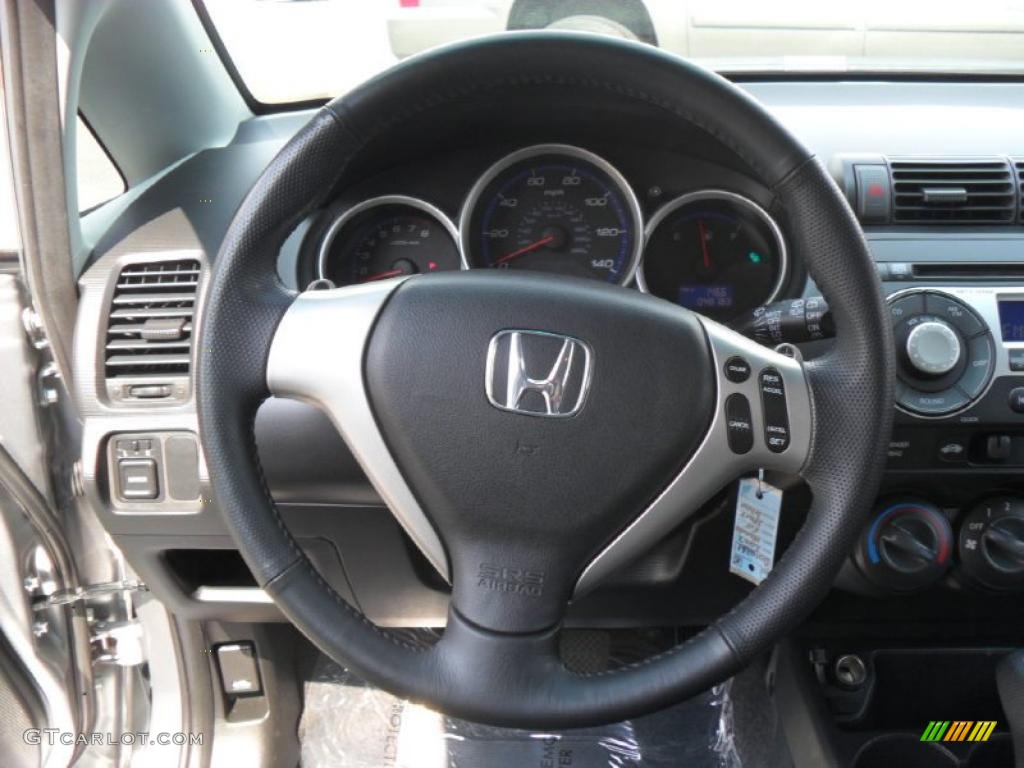 2010 Honda Fit Standard Fit Model Gray Steering Wheel Photo #46691420