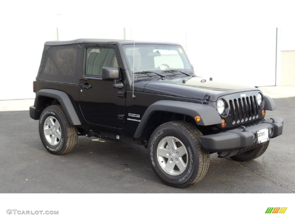 2011 Wrangler Sport S 4x4 - Black / Black photo #3