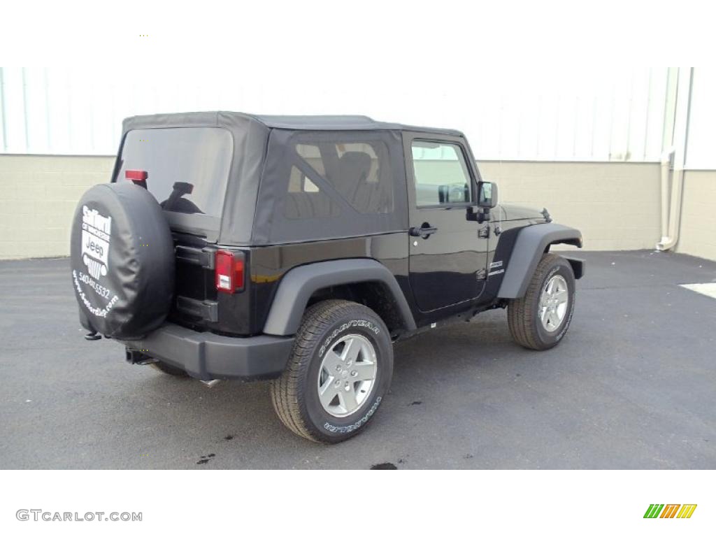 2011 Wrangler Sport S 4x4 - Black / Black photo #4