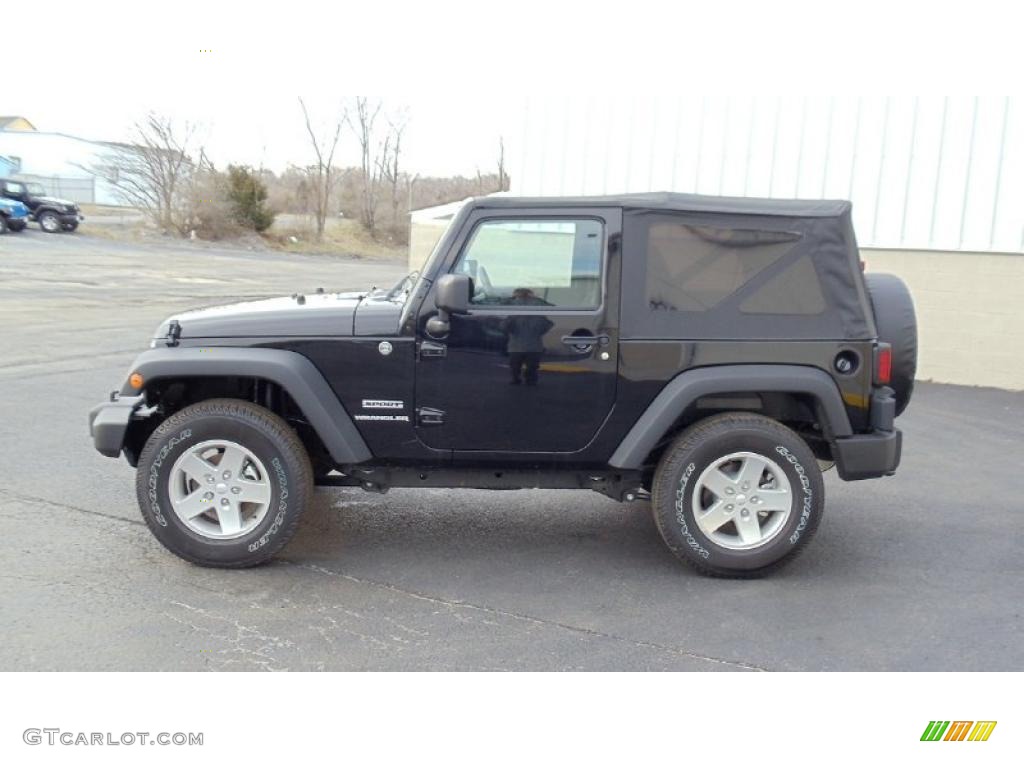 2011 Wrangler Sport S 4x4 - Black / Black photo #8