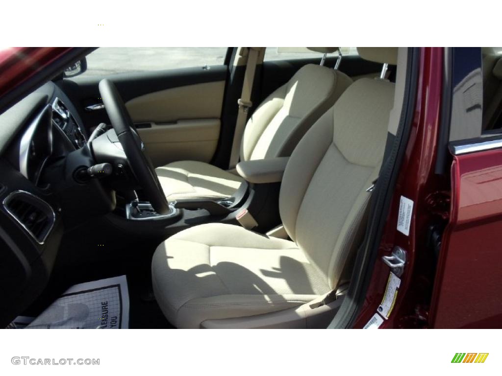 Black/Light Frost Beige Interior 2011 Chrysler 200 Touring Photo #46692188