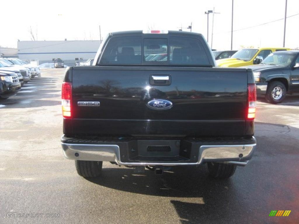 2006 F150 Lariat SuperCrew 4x4 - Black / Black photo #8