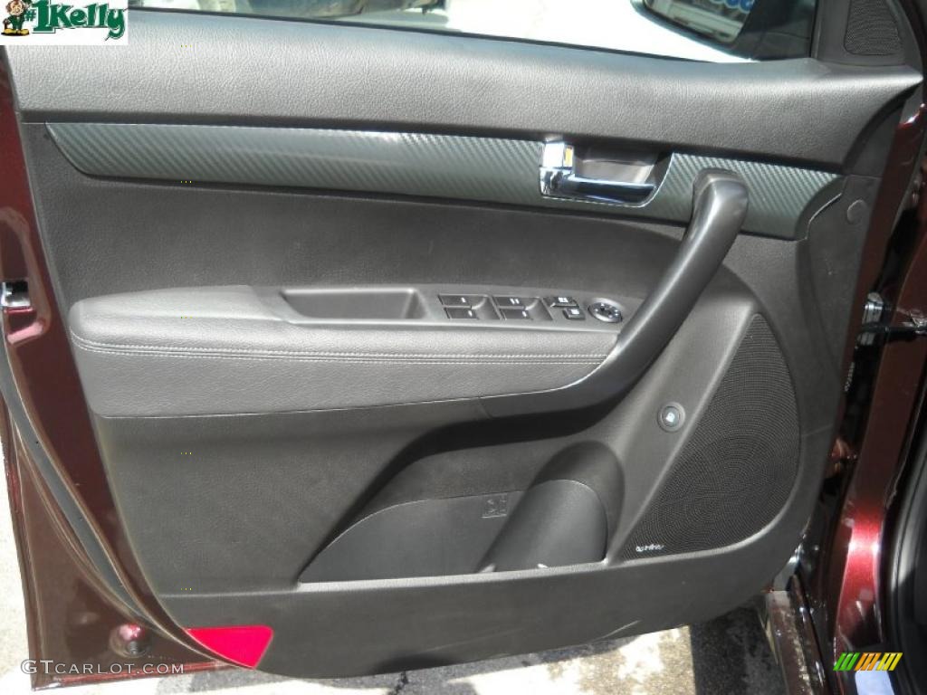 2011 Kia Sorento SX V6 AWD Black Door Panel Photo #46692995