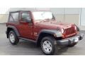 2009 Red Rock Crystal Pearl Coat Jeep Wrangler X 4x4  photo #3