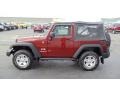 2009 Red Rock Crystal Pearl Coat Jeep Wrangler X 4x4  photo #8