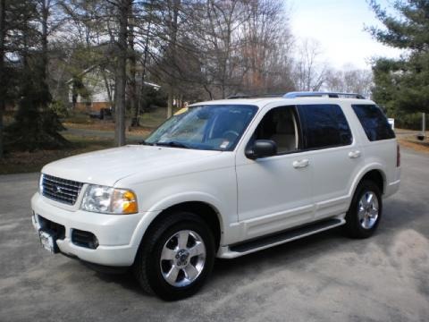 White Ford Explorer 2003. 2003 Ford Explorer Limited 4x4