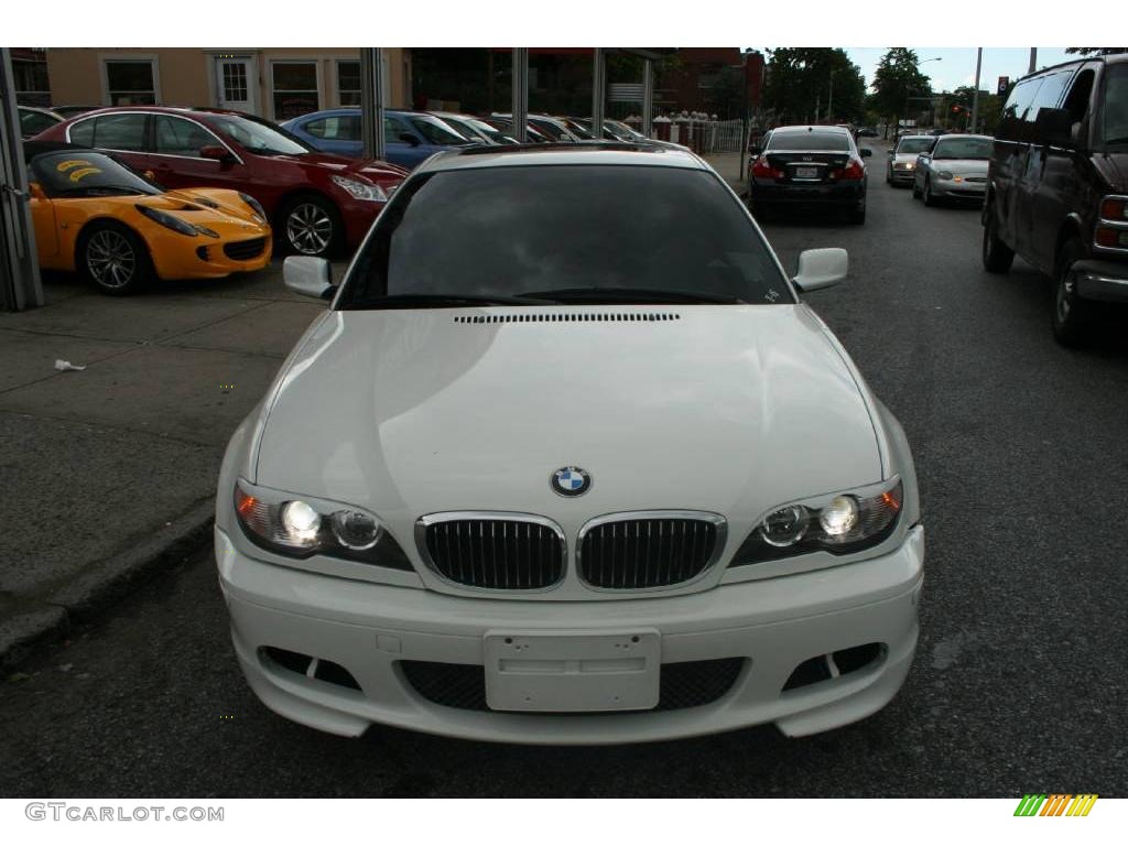 2005 3 Series 330i Coupe - Alpine White / Black photo #2