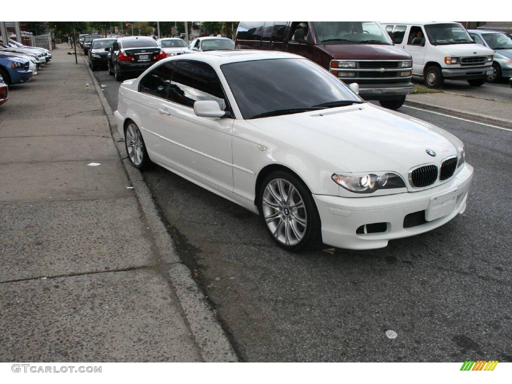 2005 3 Series 330i Coupe - Alpine White / Black photo #3