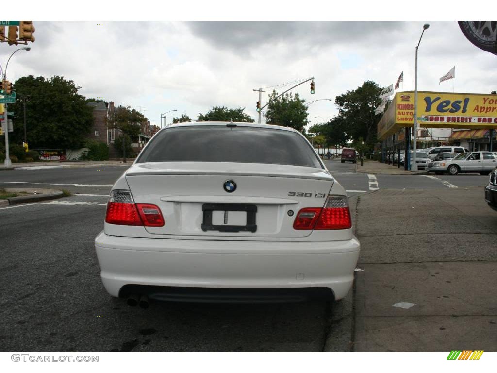 2005 3 Series 330i Coupe - Alpine White / Black photo #6