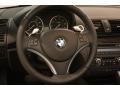 Black Boston Leather 2010 BMW 1 Series 128i Convertible Steering Wheel