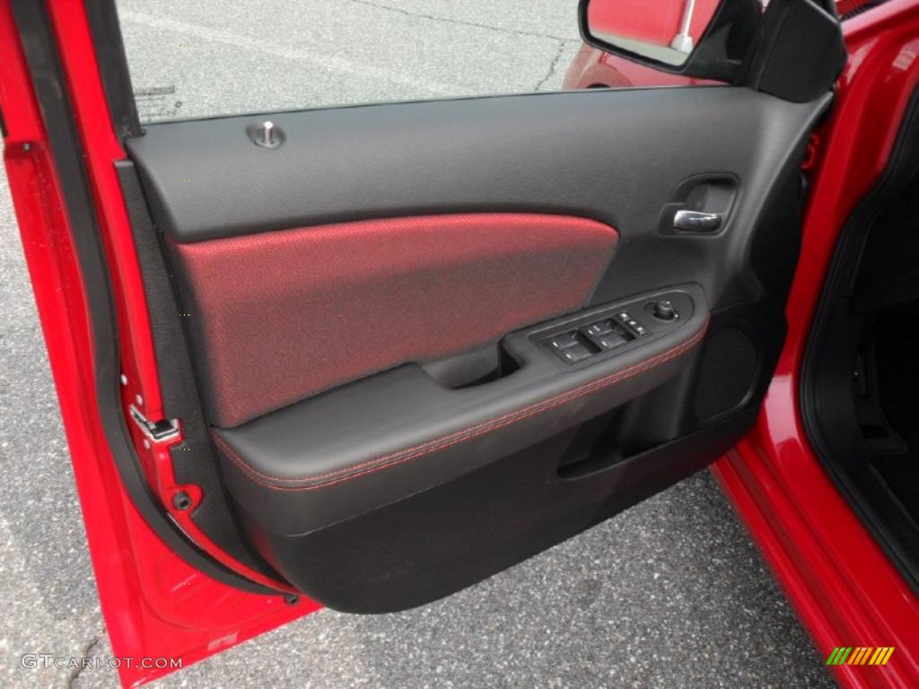 2011 Dodge Avenger Mainstreet Black/Red Door Panel Photo #46696415