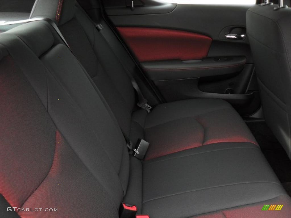 Black/Red Interior 2011 Dodge Avenger Mainstreet Photo #46696442