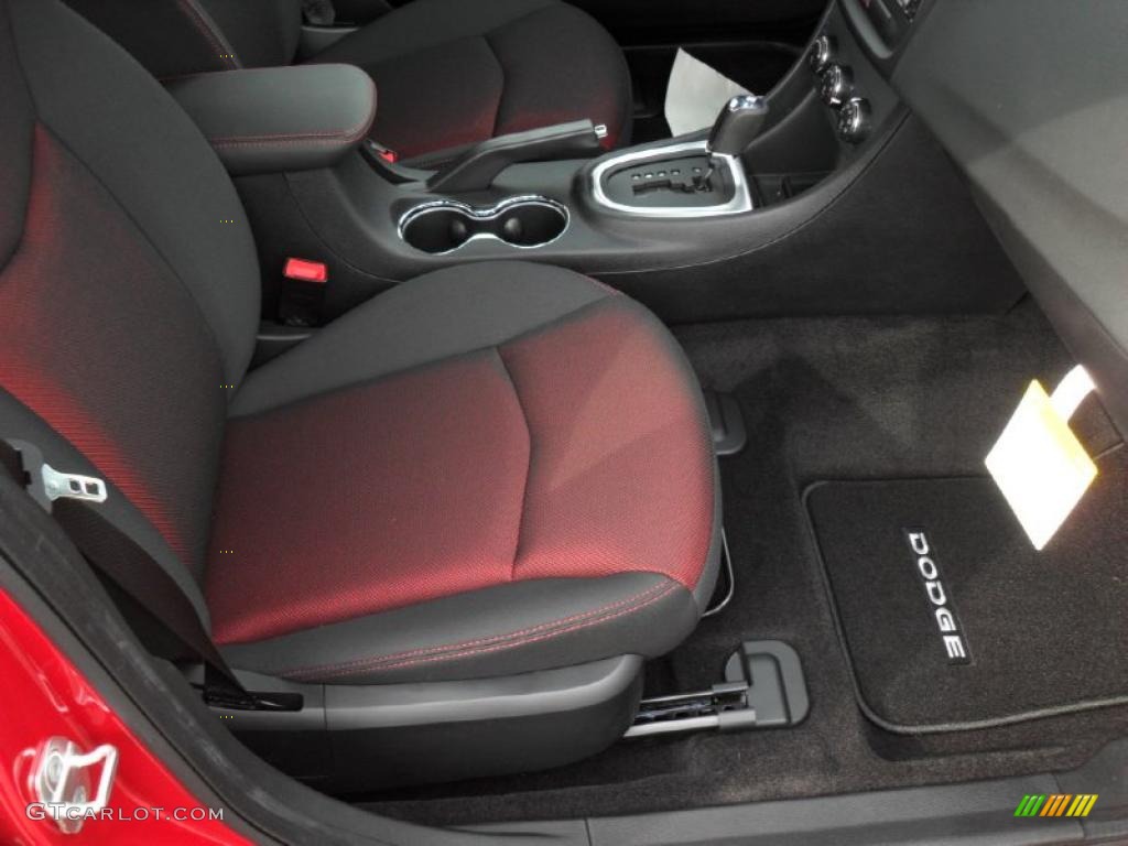 Black/Red Interior 2011 Dodge Avenger Mainstreet Photo #46696445