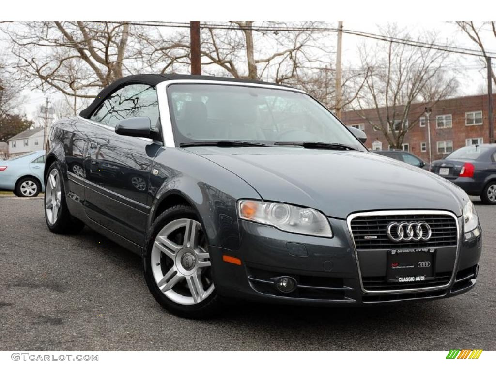 2008 A4 2.0T quattro Cabriolet - Dolphin Grey Metallic / Light Gray photo #7