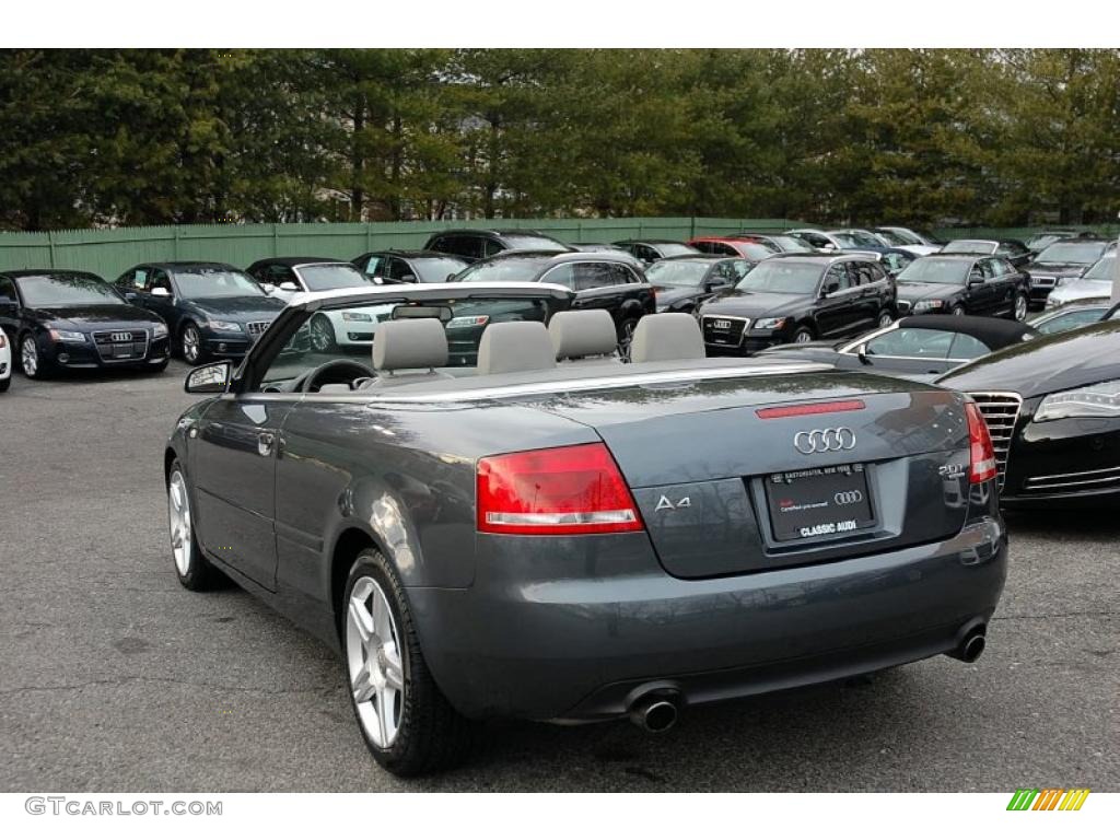 2008 A4 2.0T quattro Cabriolet - Dolphin Grey Metallic / Light Gray photo #28