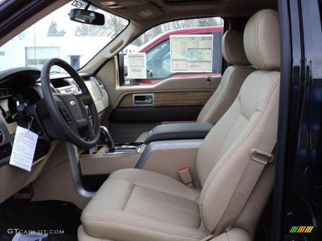 Pale Adobe Interior 2011 Ford F150 Lariat SuperCrew 4x4 Photo #46698666