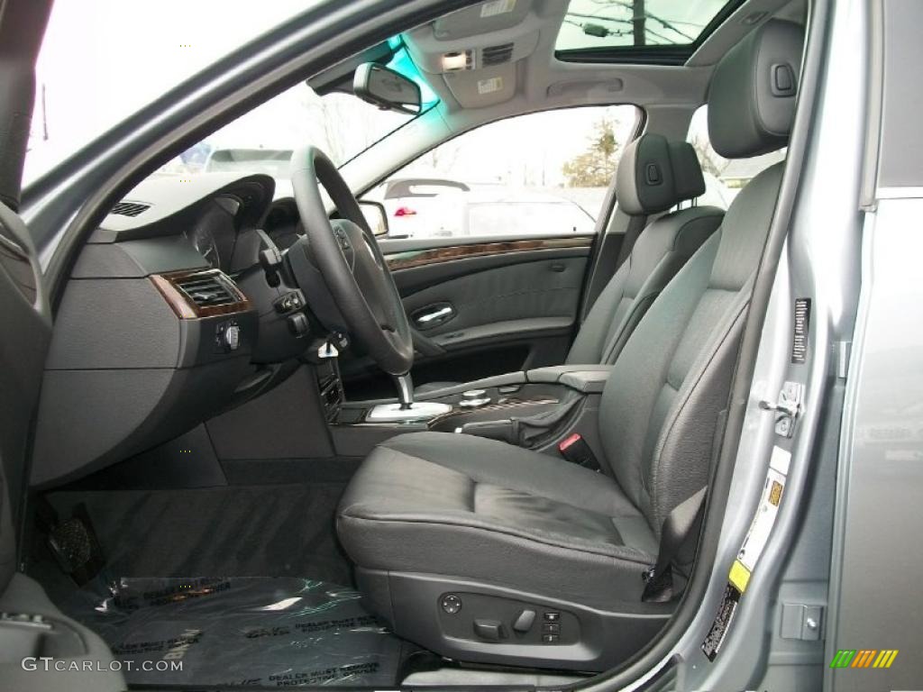 2008 5 Series 528xi Sedan - Space Grey Metallic / Black photo #12