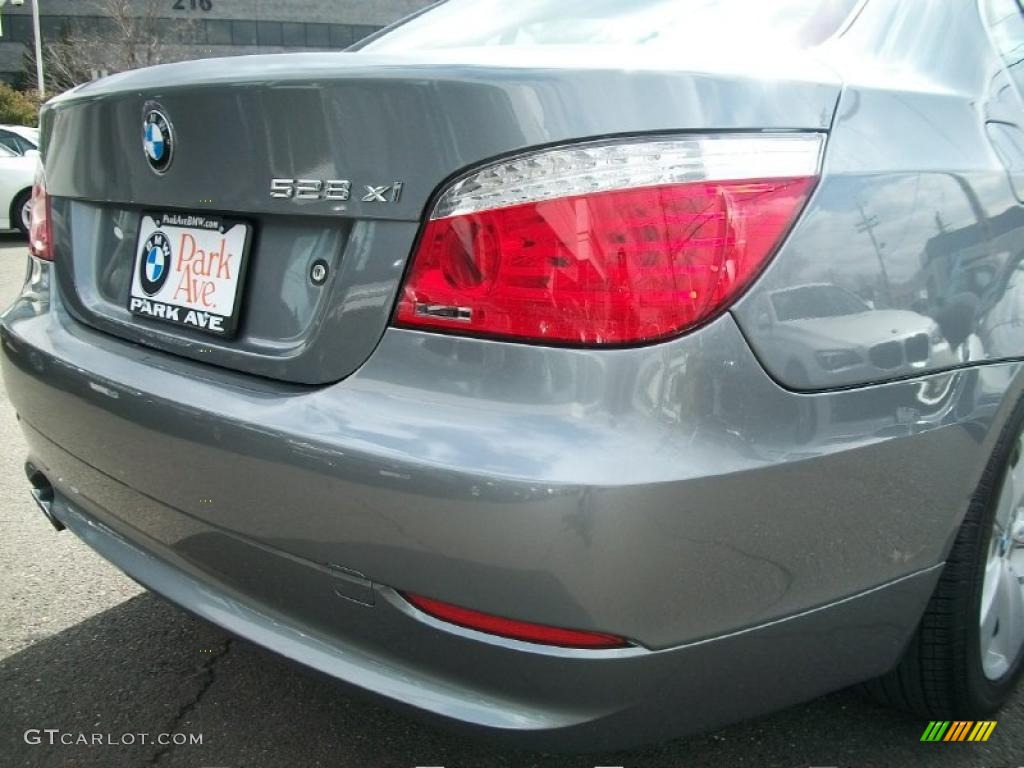 2008 5 Series 528xi Sedan - Space Grey Metallic / Black photo #23