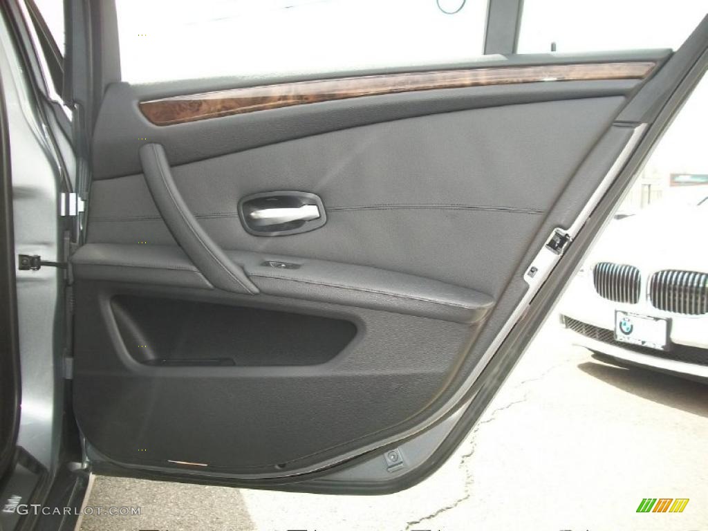 2008 5 Series 528xi Sedan - Space Grey Metallic / Black photo #24