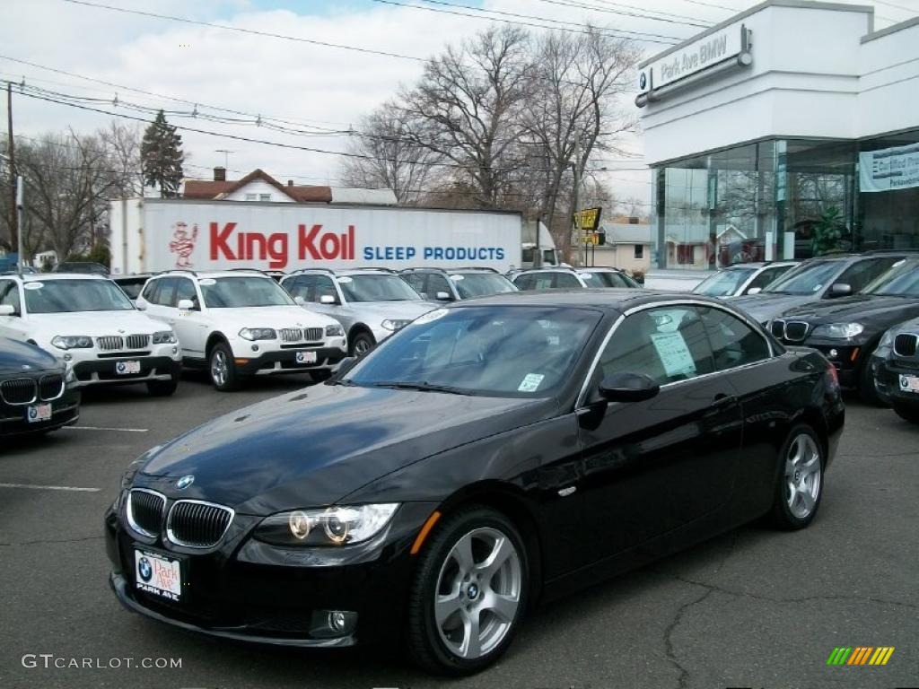 2008 3 Series 328i Convertible - Jet Black / Oyster photo #1