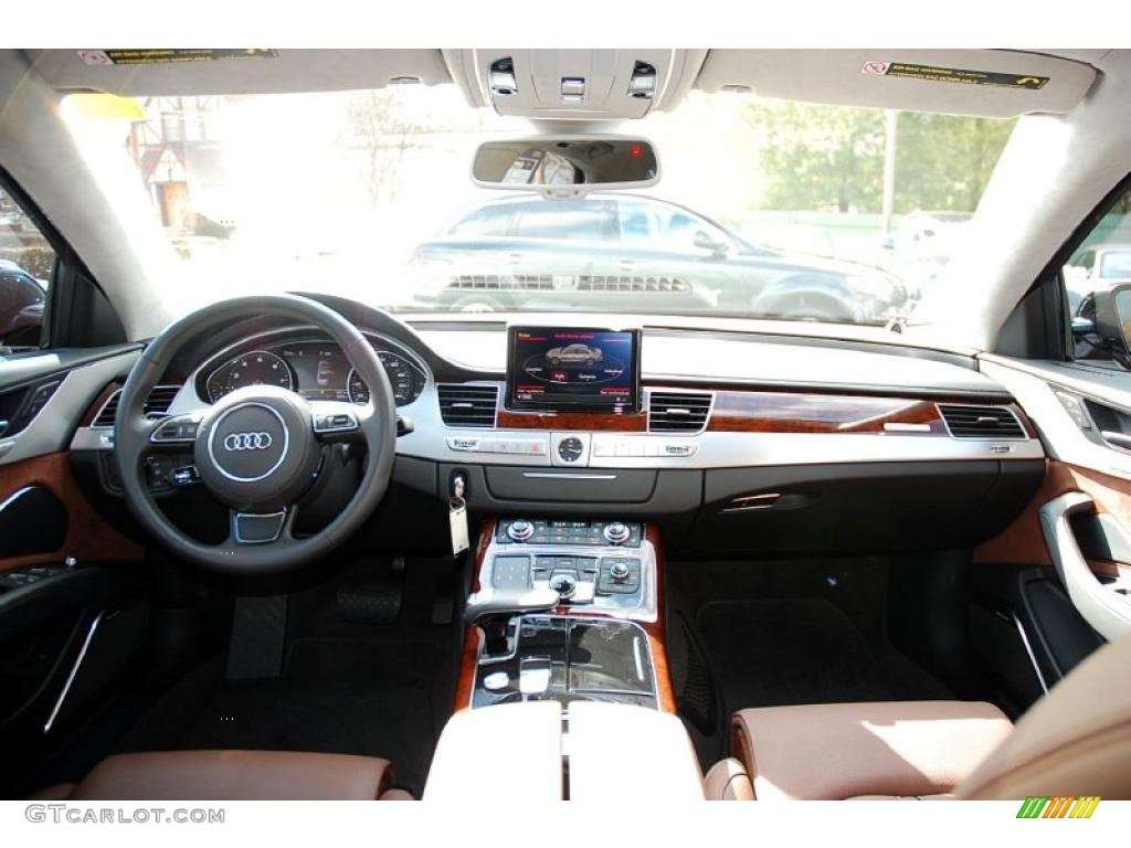 2011 Audi A8 4.2 FSI quattro Nougat Brown Dashboard Photo #46699251