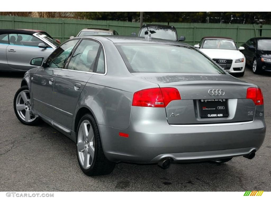 2008 A4 3.2 Quattro S-Line Sedan - Quartz Grey Metallic / Black photo #4